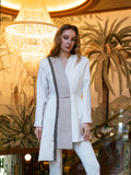 Leveled Jacket - White and Beige